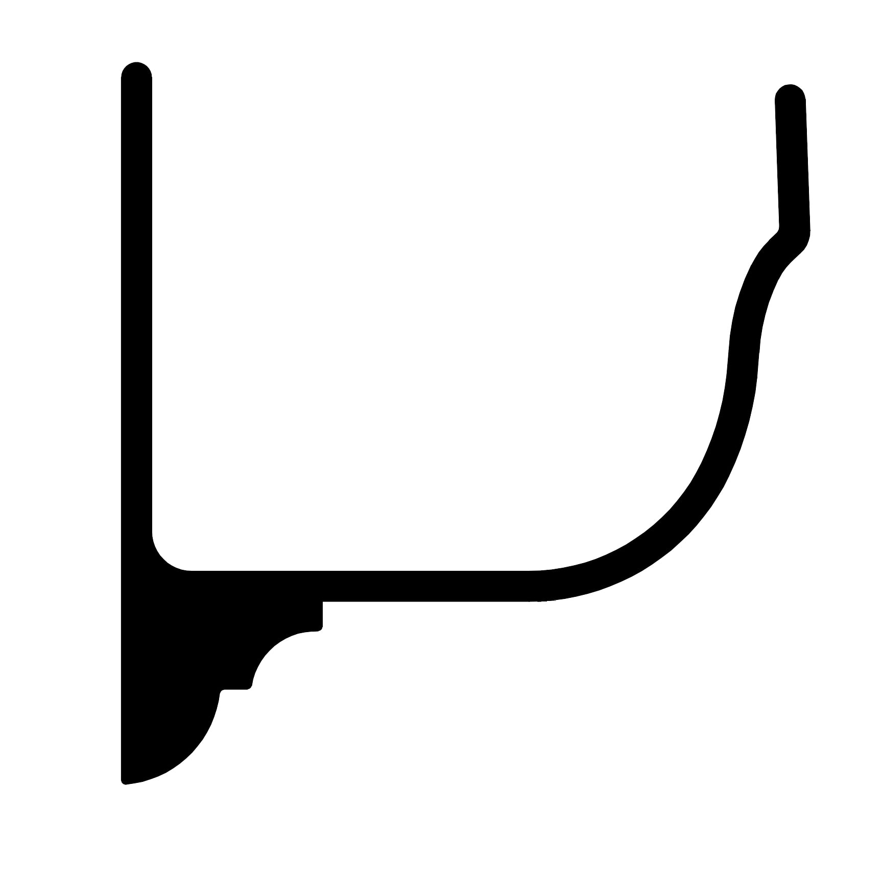 16'0" White 4" X 5" Fiberglass Gutter w/ 1-3/4" Bed Molding (FG7516) | 16' Fiberglass Gutter with Bed Molding - Durable Solution | Explore our 16' White 4" x 5" Fiberglass Gutter with 1-3/4" Bed Molding for lasting beauty and durability. Perfect for all c