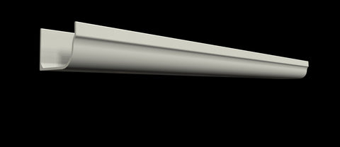 40' White 4" X 6" Fiberglass Gutter (FG9040)